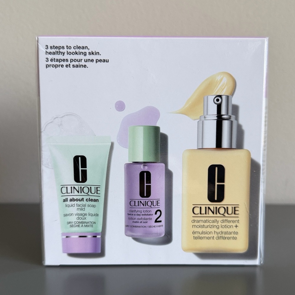 Clinique Skin School Supplies 3 Steps Set, Clean, Exfoliate and Moisturize